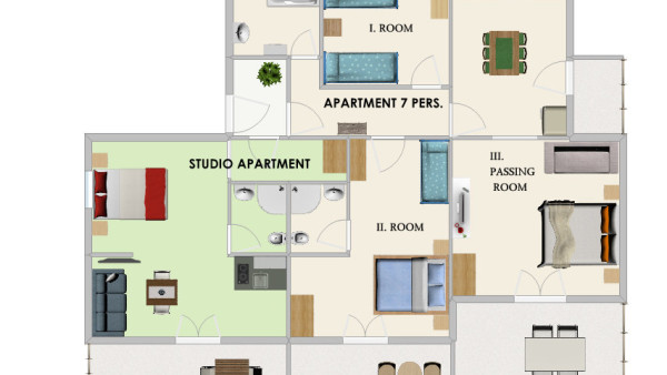  Studio apartman 2+1 island Ciovo | Slatine image 22